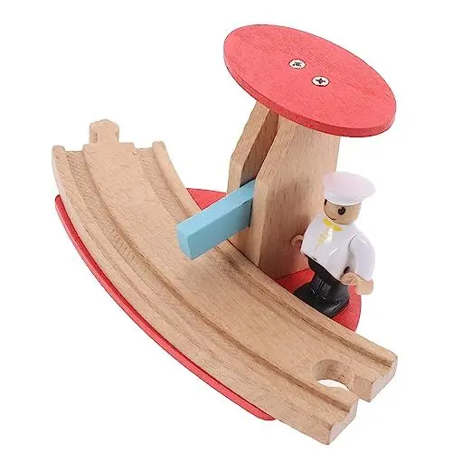 Produktbild: ibasenice Eisenbahnschienenspielzeug für Jungen Holzsimulation Straßenblock Straßenblockspielzeug für Jungen und Mädchen Zum Kreativen Spielen