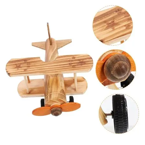 Produktbild: ibasenice Hubschraubermodell Flugzeugmodellspielzeug 3D-holzpuzzle Flugzeug Flugzeugdekorationen Baue Dein Eigenes Flugzeugmodell Aus Holz Modellflugzeug Aus Hobel Hölzern Haushalt Kind