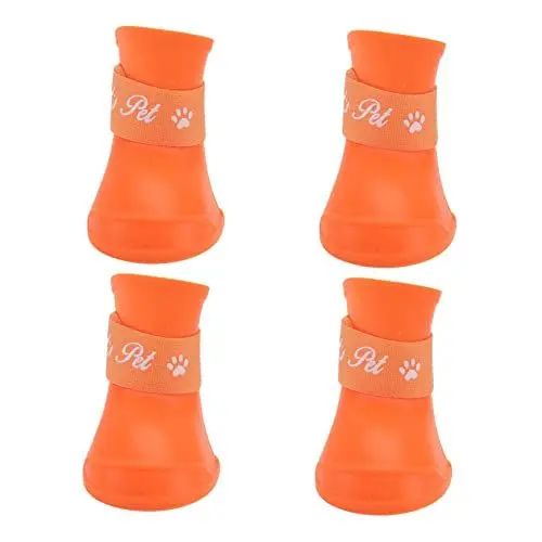 Produktbild: ibasenice Hundeschuhe Für Kleine Hunde Gummi- Hundeschuhe. Regenstiefel Für Hunde Hunderegenstiefel Für Kleine Hunde Doggy Regen Stiefel Regen Aus Gummi Welpenschuhe Kleiner Hund Chihuahua