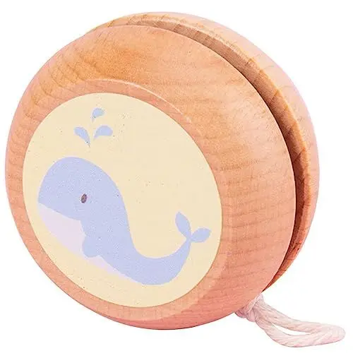 Produktbild: ibasenice Jo-jo Kehrt Zu Dir Zurück, Yoyo Lustiges Handjojo Holz-fingerspitzenball Kugellager Spielzeug Kinder Thread Control Yoyo-bälle Cartoon-Muster- Kleinkind Seil Hölzern Puzzle