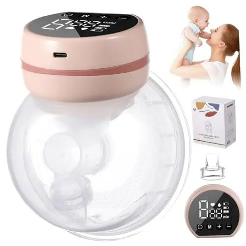 Produktbild: ibasenice Kabellose Muttermilchpumpe Automatische Freihändig Geräuscharme Milchpumpmaschine Saugmilchpumpen Stillpumpe Auszieher Kieselgel Baby