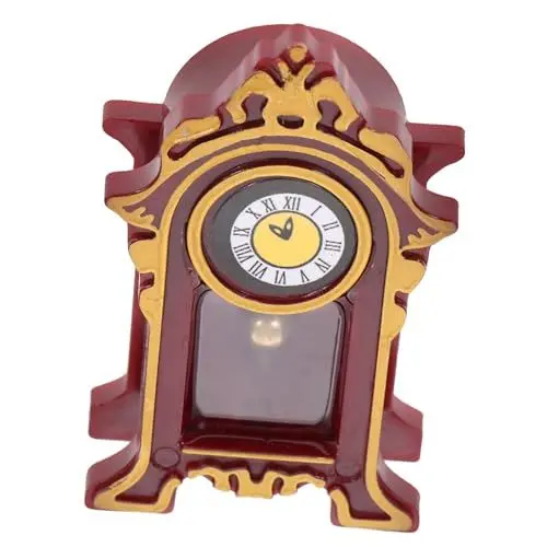 Produktbild: ibasenice Miniatur Pendeluhr Ornament Vintage Puppenhaus Dekoration Realistische Tischuhr Für Miniaturmöbel Elegantes Modell Für Spielzeuglandschaften Leichtes Harzdesign Rotholzfarbe