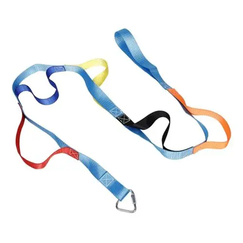Produktbild: ibasenice Kletterleiter aus Gurtband Kinder gartenspielzeug Kinder kletterseil Kinder Spielplatz Outdoor Spielzeug Hängende Strickleiter für den Außenbereich Kletterseil für draußen Schleife