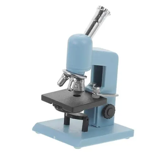 Produktbild: ibasenice Mini-mikroskop Ornament-miniaturmodell Rollenspiel-realistisches Mikroskop Rollenspiel-mikroskopmodell DIY Realistisches Mikroskop Rollenspiel-miniaturmodell Blue Plastik