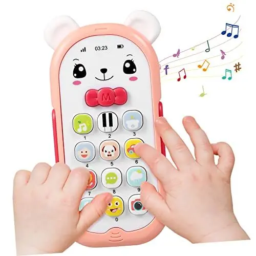 Produktbild: ibasenice Musiktelefon Für Babys Und Kleinkinder Musikspielzeug Für Babys Kleinkind Telefon Für Für Babys Handy Für Kleinkinder Rosa Elektronische Komponente