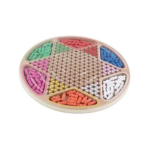 Produktbild: ibasenice Natürliches Massivholz-pädagogisches Gobang-Spielzeug Desktop-Halma-Spiel Für Jungen 2-in-1-spiel Sicher