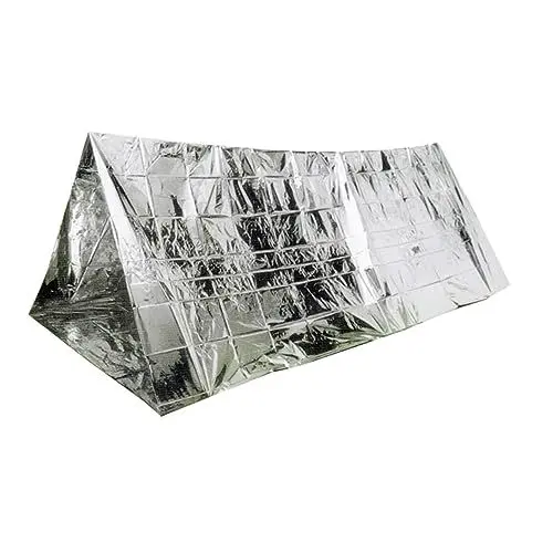 Produktbild: ibasenice Notunterkunft Outdoor Klappzelt Aluminiumfolie Wärmeisolierung Überlebenszelt für Camping und Wandern Notfallzelt für Leicht Aufzubauen