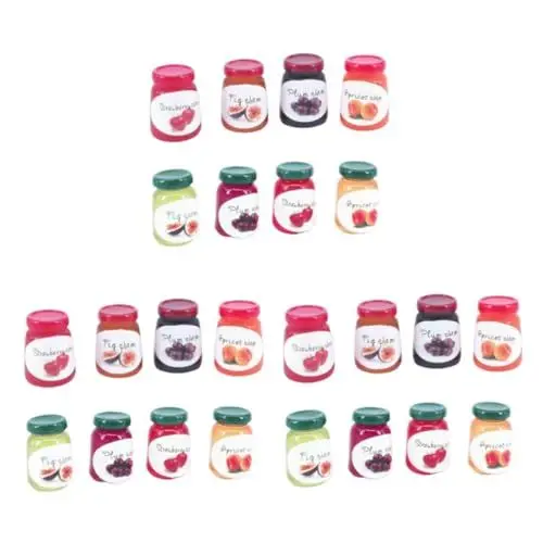 Produktbild: ibasenice Obstdekor 3 Stück 8 Miniaturvorräte Marmeladenglas Miniatur Mini-küchenzubehör Miniatur-weinflasche Mini Marmelade Flaschenverzierung Aus Harz Spielzeuge Ornamente Essen Spielen