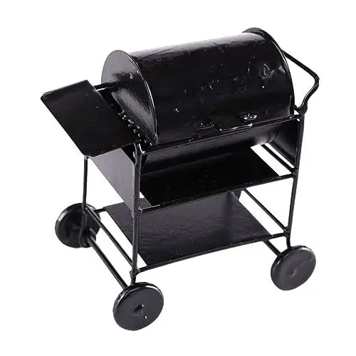 Produktbild: ibasenice Puppenhaus Grillwagen Puppenhaus-grillwagen Miniatur-BBQ-Grill Miniaturgrill Mini Hausm?Bel Mini-hausbedarf Puppenhausdekorationen. Mini House Puppenhausbedarf Legierung Baby Ofen