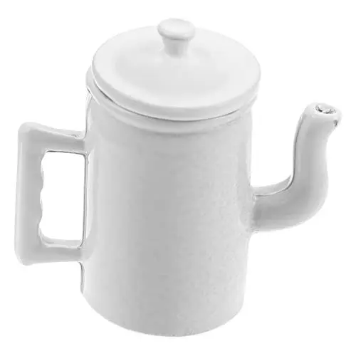 Produktbild: ibasenice Puppenhaus Wasserkocher Puppenstuben-teekannen Wasserkrüge Für Puppenhäuser Miniatur-wasserkocher Puppenhaus-küchengerät Mini-küchenspielset Mini-puppenhaus Weiß Legierung