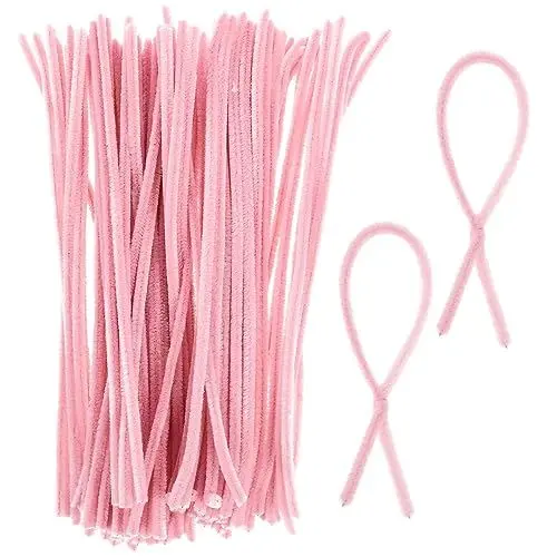 Produktbild: ibasenice Spielzeug 100 Stück Pfeifenreiniger Bastelzubehör Mehrfarbige Chenille-Stiele Für Kunst- Und Bastelprojekte Kreative DIY-Weihnachtspartybevorzugungsdekorationen Rosa Spielzeuge
