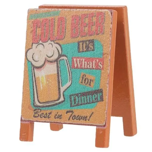 Produktbild: ibasenice Mini-Schild Aus Holz – Perfekt Als Puppenhaus-Dekoration Miniatur-hausmodell Leicht Zu Tragen Und Aufzubewahren