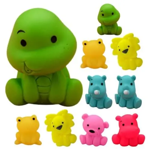 Produktbild: ibasenice Tierspielzeug Stressbälle 10 Stück Niedliches Tier-Badespielzeug Sensorische Bälle Anti-Stress-Abbauende Spielzeuge Für Schwimmbad Baby Haustier Geschenk Strumpffüller Gemischte