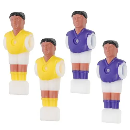 Produktbild: ibasenice Tischkicker Ersatz Figuren 4Pcs Tischfu?ballspieler Mann Tischfu? Fu?ballspieler Ersatzteile für 1. Tischfu?ballspiel (Gelb+ Lila) Blau Gelb Ersatz Fußballer Tischkicker