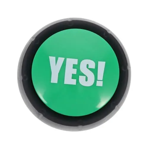 Produktbild: ibasenice Tontaste yes no Buzzer Preise im Klassenzimmer sprechende Tasten The yes Button Spielzeug Ja-Taste Quiz-Antwort-Schaltfläche elektronisch Antworten Transponder Knopf Summer Plastik