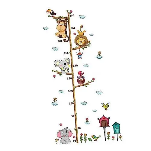 Produktbild: ibasenice Zoo Höhenaufkleber Cartoon Messlatte Cartoon Aufkleber Kinderzimmer Wandaufkleber Dekorative Aufkleber Messlatte Wandaufkleber Kinder Wandaufkleber Aufkleber Für