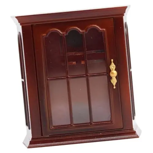 Produktbild: ibasenice möbel deko -Holzschrank Mini-Puppenhaus- Puppenhaus-Wandschrank -Wandschrank für Puppenhaus Zubehör Spielzeug anziehen Kabinett Minischrank