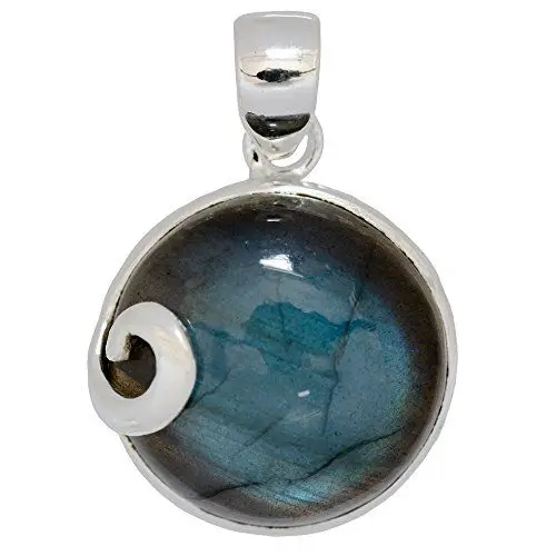 Produktbild: I-be, Labradorit Edelstein Anhänger 925 Silber, Länge 2,8 cm im Geschenketui, 202811S