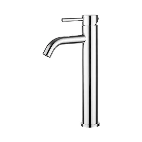 Produktbild: Ibergrif Wasserhahn Bad Hoch, Waschtischarmatur Hoch mit Auslauf Höhe 205 mm, Badarmatur Wassersparend für Waschbecken, Chrom