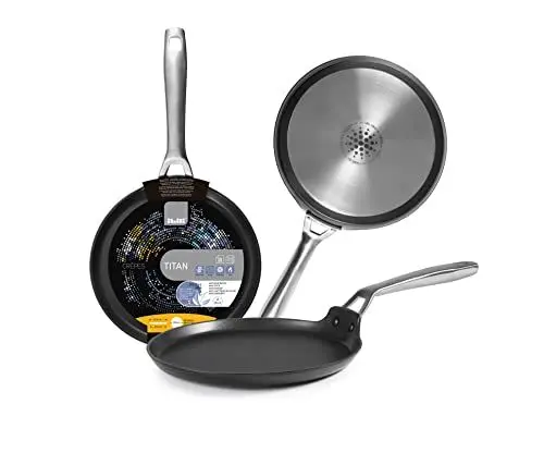 Produktbild: IBILI - Crêpe-Pfanne Titan, 22 cm, Aluminiumdruckguss, Anti-Haft, geeignet für Induktion