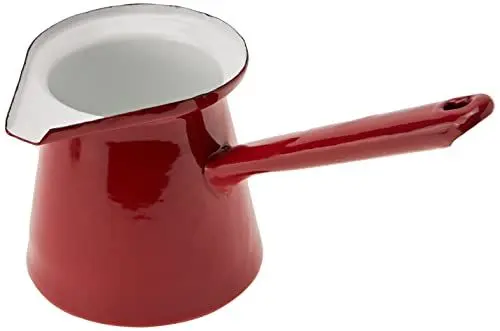 Produktbild: Ibili Kaffeekanne Roja türkischer Stil 0,5 l aus emailliertem Stahl in rot, 10 x 20 x 10 cm