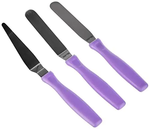 Produktbild: Ibili Mini-Streichpaletten-Set 3-teilig, Edelstahl, silber/lila, 27 x 12 x 3.5 cm, 3-Einheiten