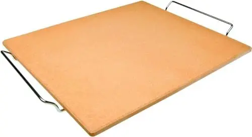 Produktbild: Ibili Pizzastein rechteckig, Keramik, orange/silber, 40 x 35 x 1.5 cm