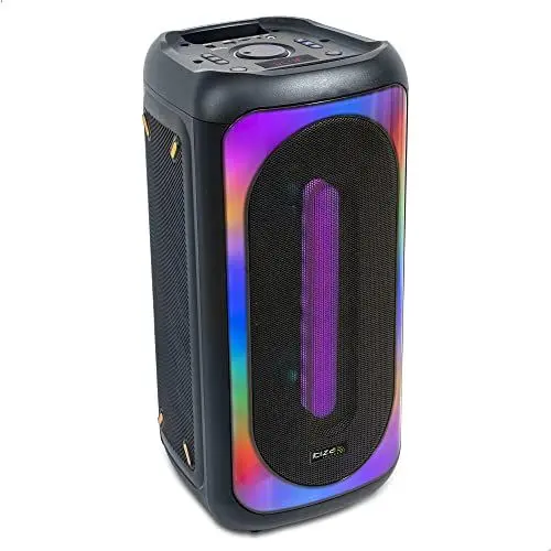 Produktbild: Ibiza - MERCURE50 - Batteriebetriebener 500-W-Lautsprecher mit Lichteffekten, Bluetooth, SD, USB, TWS-Funktion - Schwarz