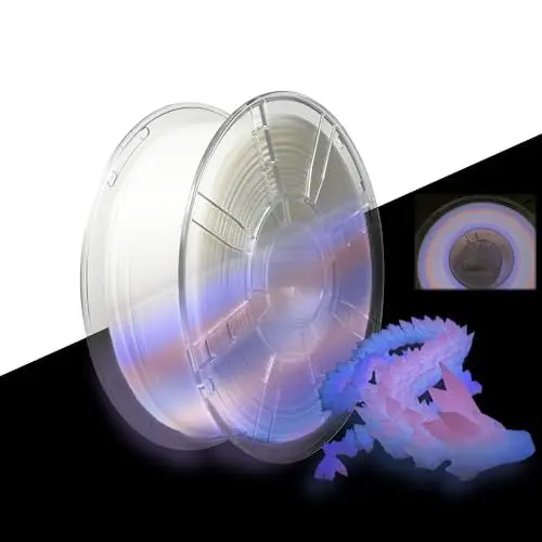 Produktbild: iBOSS Leuchtet PLA+ Filament 1,75 mm ±0,02 mm,Glow In The Dark, 3D-Druck-Filament 1 kg(2.2lb), Mehrfarbig Luminescent Filament, Passen die meisten FDM Drucker, Luminous Phantom Regenbogen
