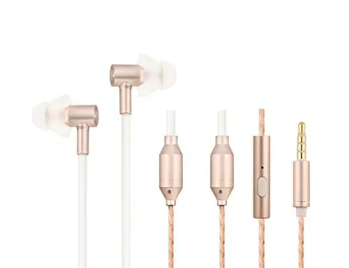 Produktbild: ibrain FC31 Hollow Tube EMF-freie Kopfhörer mit 3,5 mm Klinkenstecker, goldfarben