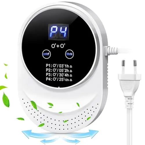 Produktbild: ICARE Luftreiniger Ozongenerator Geruchskiller, Air Purifier, Ionizer Generator, Luftreiniger Allergiker, Ozongerät Ozonisator für Badezimmer, Küche, Rauch, Autos, Haustiere, Formaldehyd und Geruch
