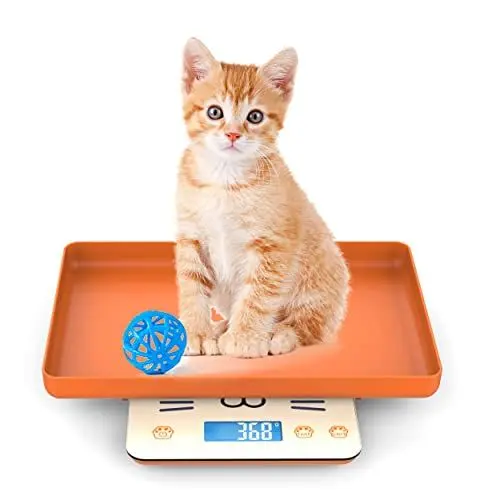 Produktbild: ICARE-PET Welpenwaage, Haustierwaage für Neugeborene Hunde und Katzen, 15 kg mit Einer Genauigkeit von ±1 Gramm, Abnehmbares Tablett