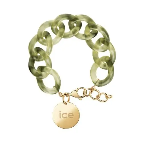 Produktbild: ICE Jewellery - Chain Bracelet - Opaline green - Kettenarmband mit XL-Maschen für Frauen, geschlossen mit einer goldenen Medaille (021229)