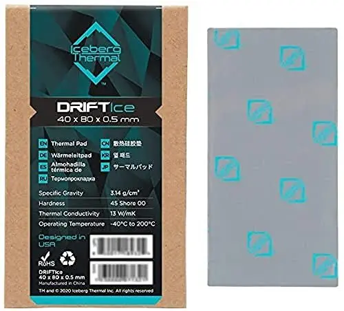 Produktbild: Iceberg Thermal Driftice Thermo-Pad, 80 mm x 40 mm x 0,5 mm