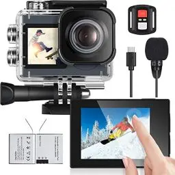 Produktbild: icefox Action Cam 4K Ultra HD 20MP Kamera Unterwasserkamera Wasserdicht 40M 170 Degree Ultra-Weitwinkel WiFi Camcorder EIS Stabilisierung mit Dual 1350 mAh Akku
