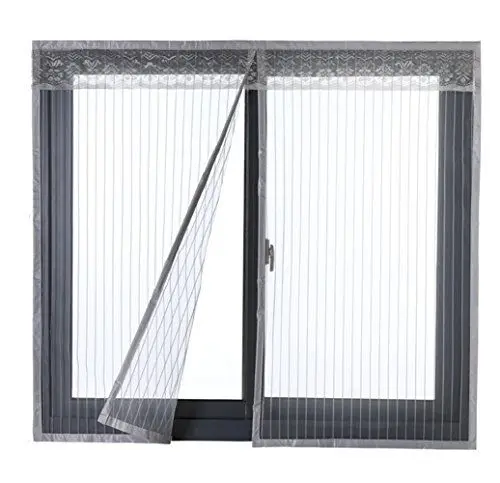 Produktbild: Icegrey Fliegengitter Tür Fenster Insektenschutz Magnet Fliegenvorhang Für Schiebefenster Dachfenster 80x140 cm Grau