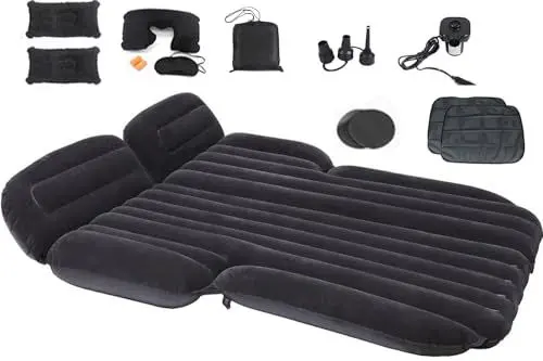 Produktbild: Icelus Auto Matratze SUV Luftmatratze with Luftpumpe 195 * 130 * 15 cm Aufblasbare Camping Kombi Luftbett für Auto Rücksitz Dickere Kofferraum Matratze Bett für Camping Outdoor Traveling