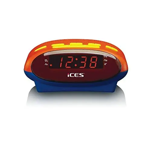 Produktbild: iCES ICR-210KIDS Uhrenradio - Radiowecker für Kinder - PLL FM - Schlummerfunktion - Sleeptimer - Gangreserve - blau/orange