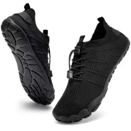 Produktbild: IceUnicorn Barfußschuhe Damen Herren Breite Traillaufschuhe Zehenschuhe Unisex Schwimmschuhe Strandschuhe Aquaschuhe(3027Schwarzer, 41EU)