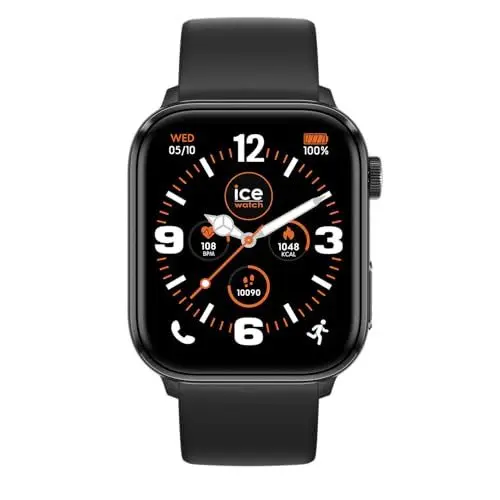 Produktbild: Ice-Watch - ICE smart 3.0 Black 1.78 AMOLED GPS - Rechteckige, schwarze, gemischte Connected Watch mit Silikonarmband - 024299 (1.78 inches)
