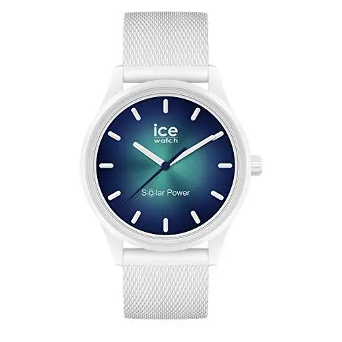 Produktbild: Ice-Watch - ICE solar power Abyss - Weiße Herren/Unisexuhr mit Silikonarmband - 019028 (Medium)