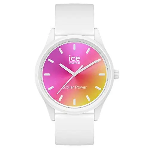 Produktbild: Ice-Watch - ICE solar power Sunset california - Weiße Damenuhr mit Silikonarmband - 018475 (Small)