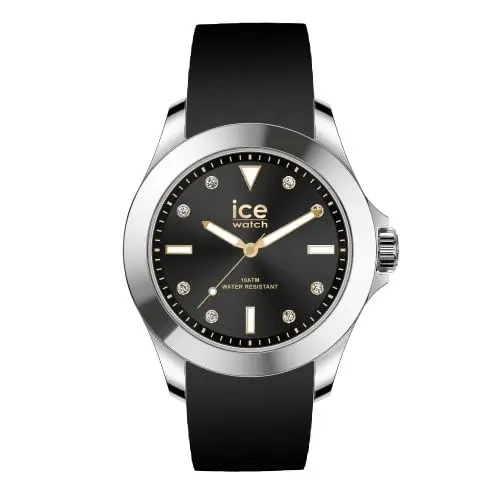 Produktbild: Ice-Watch - ICE steel Black gold - Schwarze Damenuhr mit Silikonarmband - 020383 (Medium)
