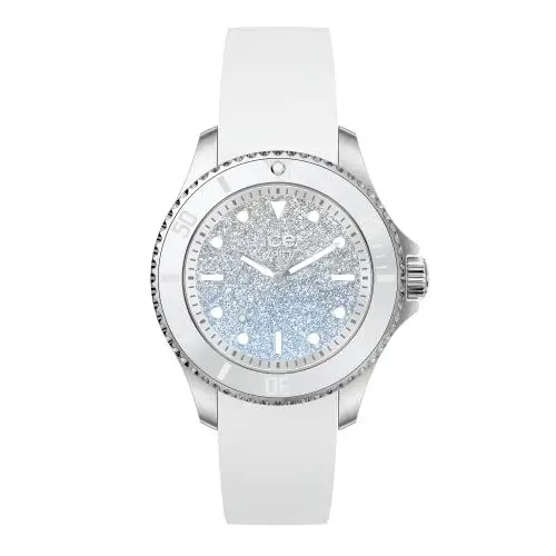Produktbild: Ice-Watch - ICE steel Lo white blue - Silbergraue Damenuhr mit Silikonarmband - 020370 (Small)