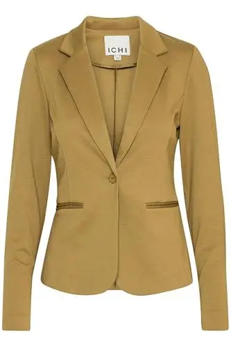 Produktbild: ICHI IHKATE Damen Blazer Jackenblazer Anzugsjacke mit 1-Knopf-Form Stretch Reverskragen Paspeltaschen Slim fit, Größe:XS, Farbe:Lizard (180629)
