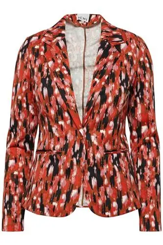 Produktbild: ICHI - IHKATE Print BL17 - Blazer - 20119704, Größe:L, Farbe:Sugar Almond Art AOP (202679)