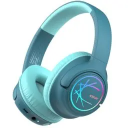 Produktbild: iClever Bluetooth Kinder Kopfhörer, Farbige LED-Leuchten, Kinderkopfhörer Over-Ear mit 74/85/94dB Lautstärkebegrenzung, 55 Stunden Spielzeit, eingebautes Mikrofon BTH18