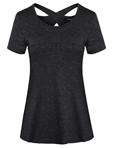 Produktbild: iClosam Sport Tshirt Damen Fitness Sportkleidung Frauen Fitness Yoga Running Gym Tshirt Longshirt Activewear