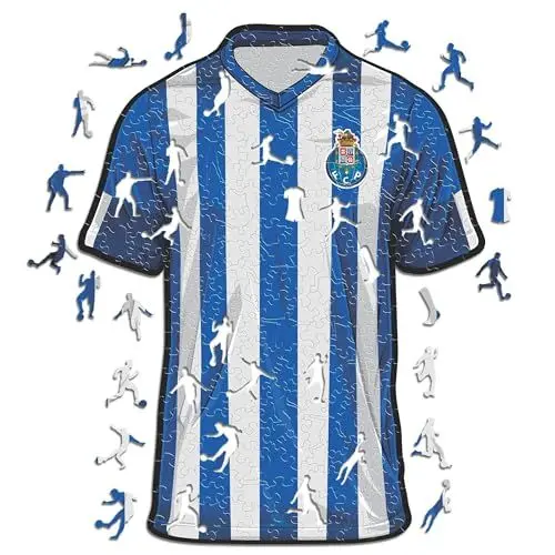 Produktbild: Iconic Puzzles, FC Porto Jersey, 100% ökologisch nachhaltiges Holzpuzzle mit offizieller Lizenz, Größe M, 270 Teile