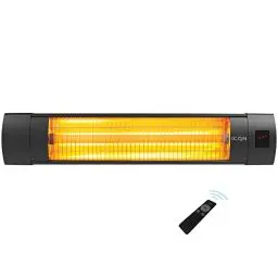 Produktbild: ICQN Infrarot Heizstrahler 2300 Watt, Terrassenheizstrahler, Infrarotstrahler für Innen- & Außenbereich, IP 20: Wasser- und Staubschutz, Thermal Serie ITQ2300.R Schwarz